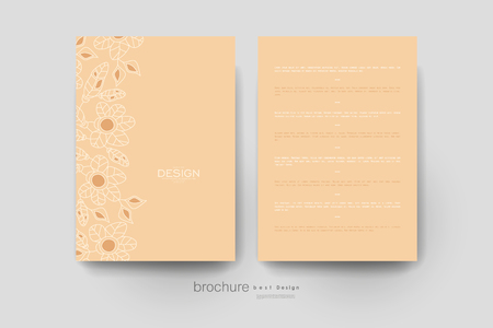 floral abstract vector brochure template. Flyer Layout. Creative modern designのイラスト素材