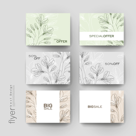 floral ornament vector brochure template. Flyer Layout. Creative modern designのイラスト素材
