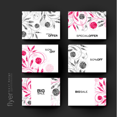 floral ornament vector brochure template. Flyer Layout. Creative modern designのイラスト素材