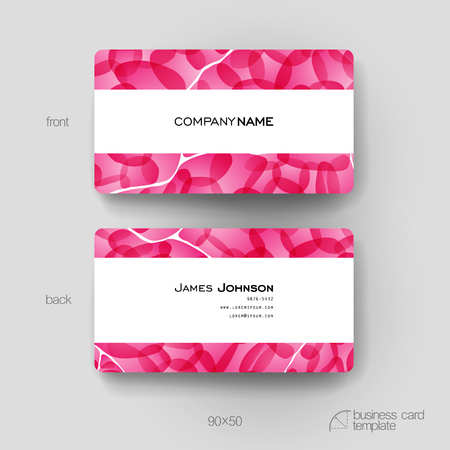 Business card vector template with abstract background. Creative modern designのイラスト素材