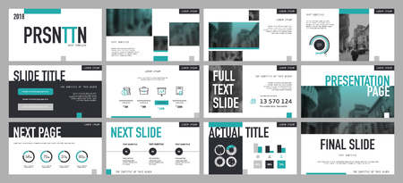 Green sea and Black elements on a white background. This template is the best as a business presentation, used in marketing and advertising, the annual report, flyer and bannerのイラスト素材