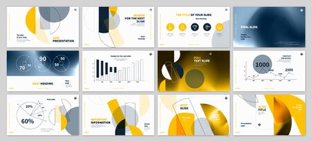 Presentation template design. Vector infographics. Use in Presentation flyer and leaflet corporate report marketing advertising annual report banner. Multipurpose template for presentation slide.のイラスト素材