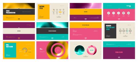 Presentation template design. Vector infographics. Use in Presentation flyer and leaflet corporate report marketing advertising annual report banner. Multipurpose template for presentation slide.のイラスト素材