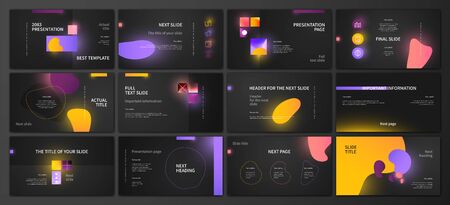 Presentation template design. Vector infographics. Use in Presentation flyer and leaflet corporate report marketing advertising annual report banner. Multipurpose template for presentation slide.のイラスト素材