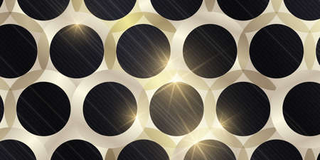 Golden geometric abstract pattern. Luxurious golden linear ornament. Premium design for wallpapers, silk fabrics and decorations. vector illustration.のイラスト素材