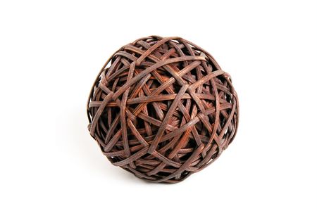 Wickers balls isolated against a white background. Close-upの写真素材