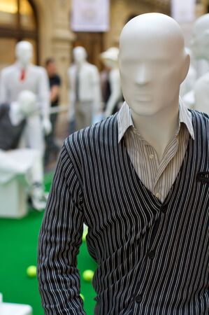 Men`s mannequin inside a clothing storeの写真素材