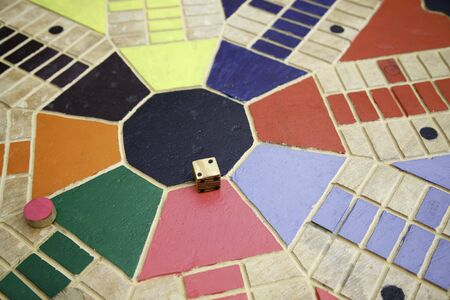 ludo, ludo old wooden game, fun, entertainmentの写真素材