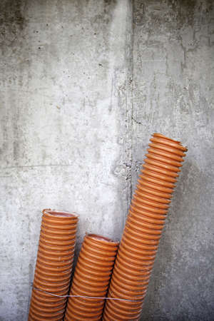Plastic tubes, detail of a construction