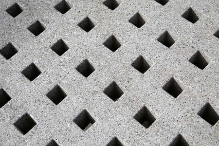 Concrete decorated background as square shapes, constructionの写真素材