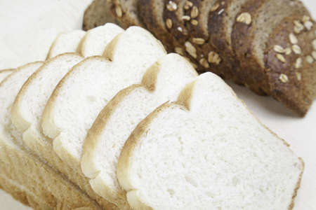 White bread and brown bread, detail basic food, health food