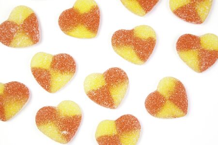 Gummy heart, sweet romantic detail, sugary food, baby foodの写真素材