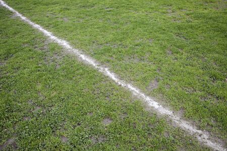 Football field, soccer field detail, stadium for football, sport, competitionの写真素材