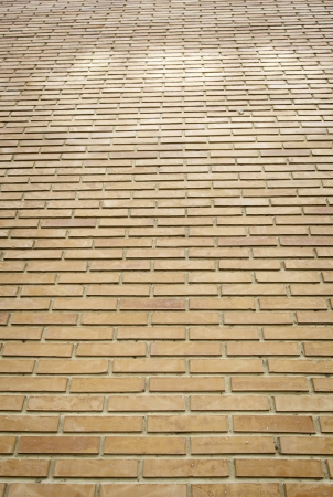 Brick wall background, detail of ancient wall brick architecture in the cityの写真素材