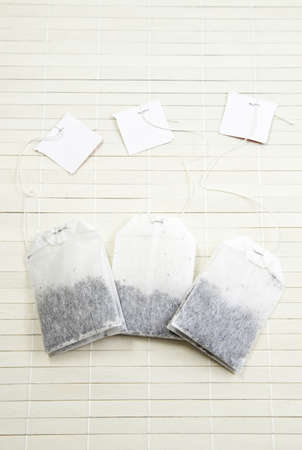 Tea bags, bags detail of tea leaves, infusion eastern Japan, drink, relax zenの写真素材