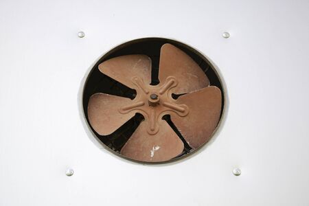 Fan rusty, detail of a fan blade, cooling systemの写真素材