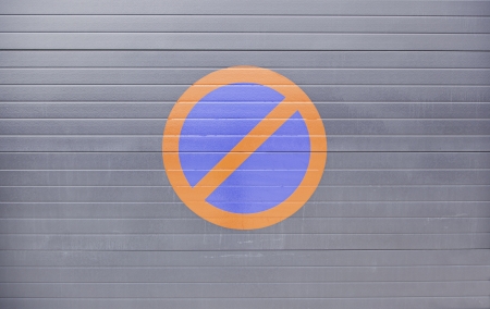No Parking Sign, detail of an information signal in the city