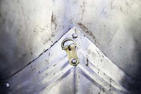 Old medieval armor, armor detail of a medieval warrior, death an protectionの写真素材