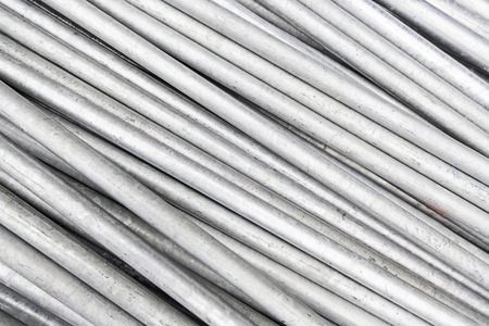 Metal pipes, metal rods detail rusted and dirty, steel and ironの写真素材