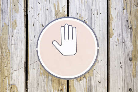Signal banned move, detail of a symbol of information and prohibitionの写真素材