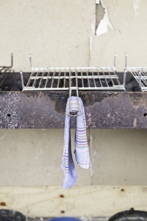 Grilled meat, detail of typical street food, roast on the grillの写真素材