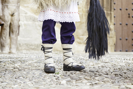 Detail of a typical Basque costume, part of a traditional costume for celebrationsの写真素材
