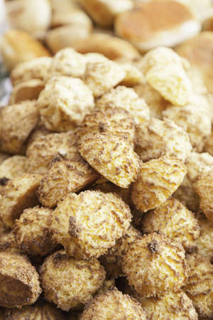 Coconut cakes, homemade cakes detail about in a market ciuad, sweet food, dessertの写真素材