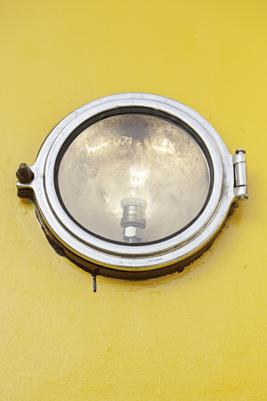 Focus round car, detail of an illumination element on a street vehuclo bulbの写真素材