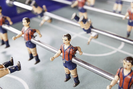 Football game, detail of a traditional football game, toyの写真素材