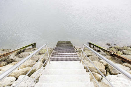 Stairs on the beach detail of some ancient stairsの写真素材
