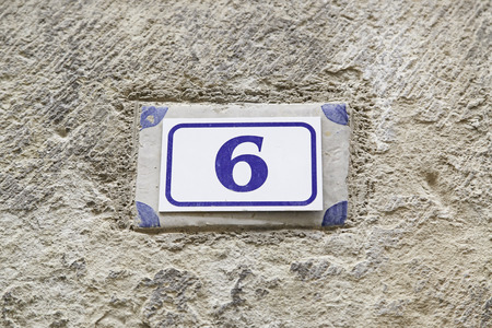 Number six of information, detail of even numberの写真素材