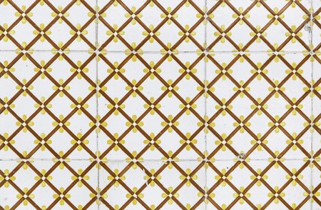 Typical decorative tiles, antique tiles detail Lisbon, art and decorationの写真素材