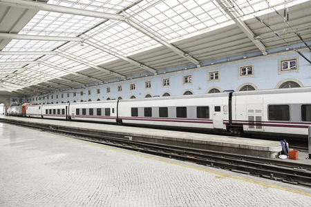 Train station, detail of a transport train station, public transport