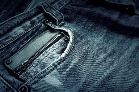 Jeans pocket, detail of casual clothing, pocket detail, modern styleの写真素材
