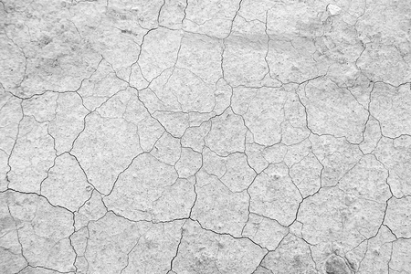 Dry soil by a drought, detail of climate change, ecological disasterの写真素材