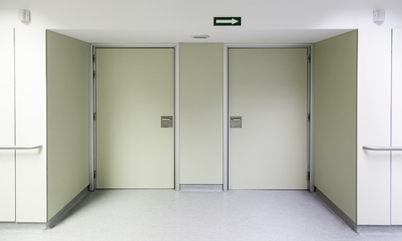 Corridor of a health hospital, detail of health and medicine, hospital complex, doctors and nurses, healingの写真素材