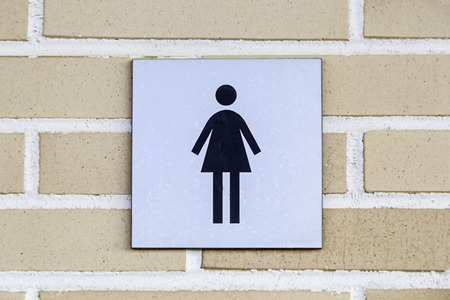 Sign woman bath, detail of a sign of information for womenの写真素材