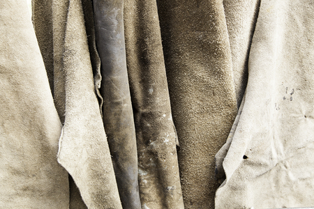 Leather apron, item detail of clothes to workの写真素材