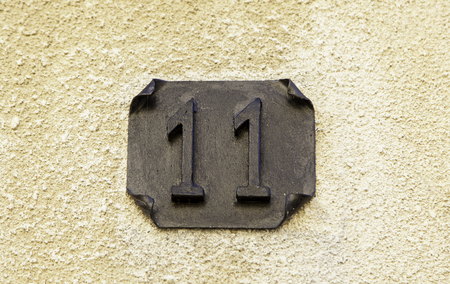 Number eleven of information and indication, odd number detailの写真素材