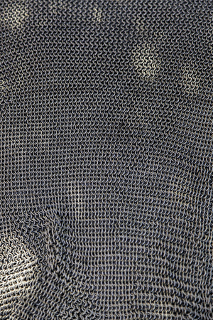 Old mesh quota of medieval armor, detail of protection and securityの写真素材