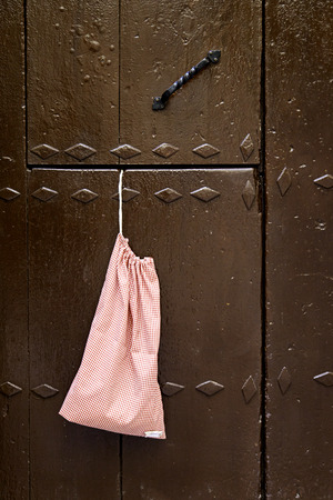 Bag for bread cloth, food transport detailの写真素材