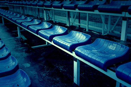 Stadium stands to see a sport, detail of show and sportの写真素材