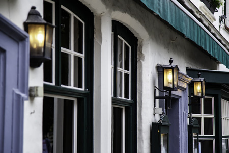 House typical of bruges, detail of medieval houses, tourism in Belgium, Europeの写真素材