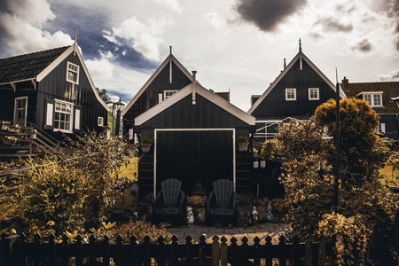 Old Dutch houses, detail of tourism in Europeのeditorial素材