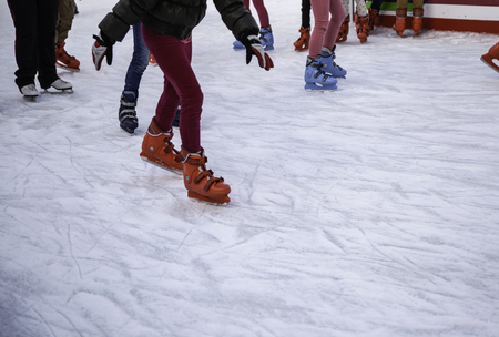 Ice skating, winter sport detail