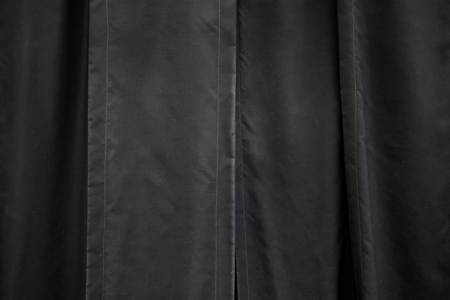 Black velvet curtain, decoration detailの写真素材