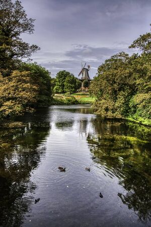Old Dutch mill, detail of tourism in Europe