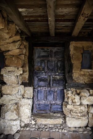 Old wooden houses, detail of old Spanish village