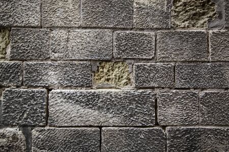 Wet cobblestone floor, pavement detail after a rainy day