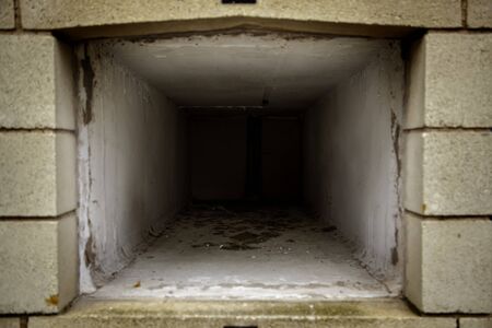 Empty and open grave, detail of cemetery and death, burialの写真素材
